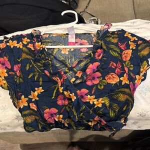 Floral Two Piece with Ruffle Details